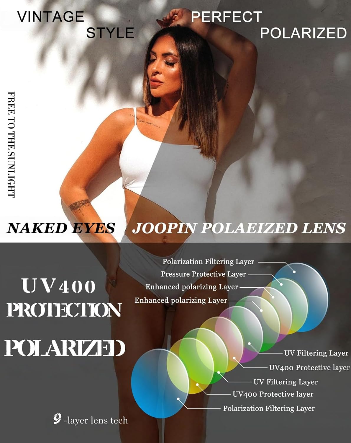 Detalle de Joopin Oversized Sunglasses Plastic Frames