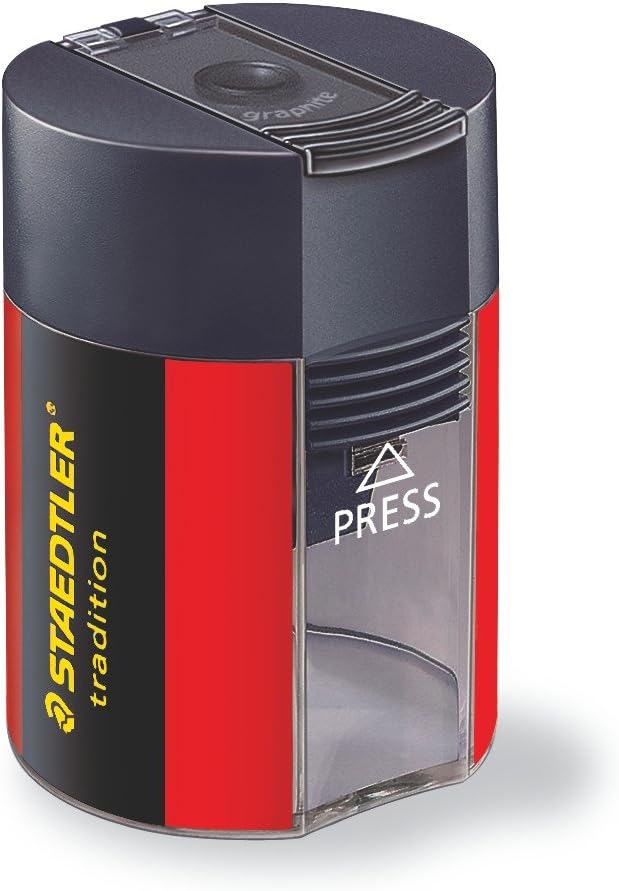 Detalle 2 de Staedtler 511 005 ST Noris metalen puntenslijper met reservoir en sluitdeksel