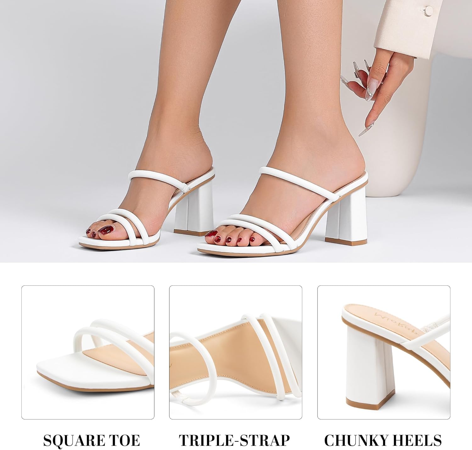 Thumbnail 3 de Miorap Square Open Toe Heels 3.4" 👡