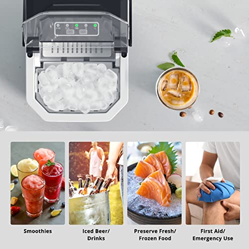 Thumbnail 6 de Máquinas para Hacer Hielo Portátil Negro Vpcok Direct (12 kg/24h, 1,5 L) — 2 tamaños de cubitos y autolimpieza