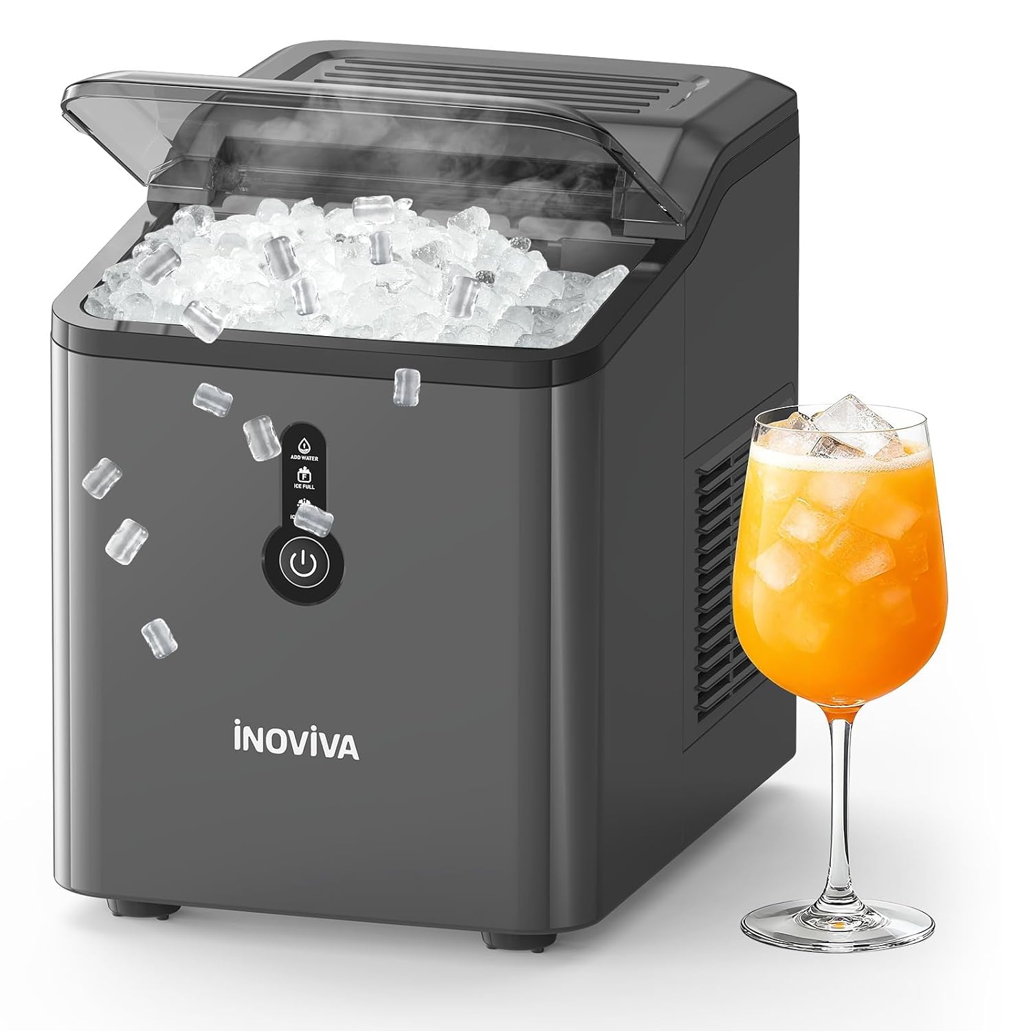 Detalle de inoviva K1.0 Nugget Ice Maker, 6-Minute Ice, Self-Cleaning, 26.5 lbs/Day