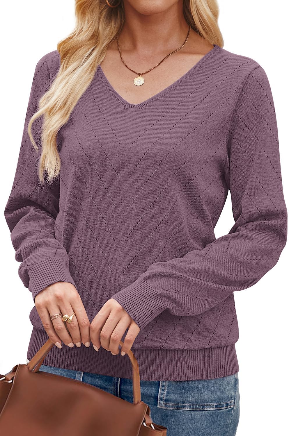 Thumbnail 3 de WIHOLL V Neck Lightweight Sweater 2026