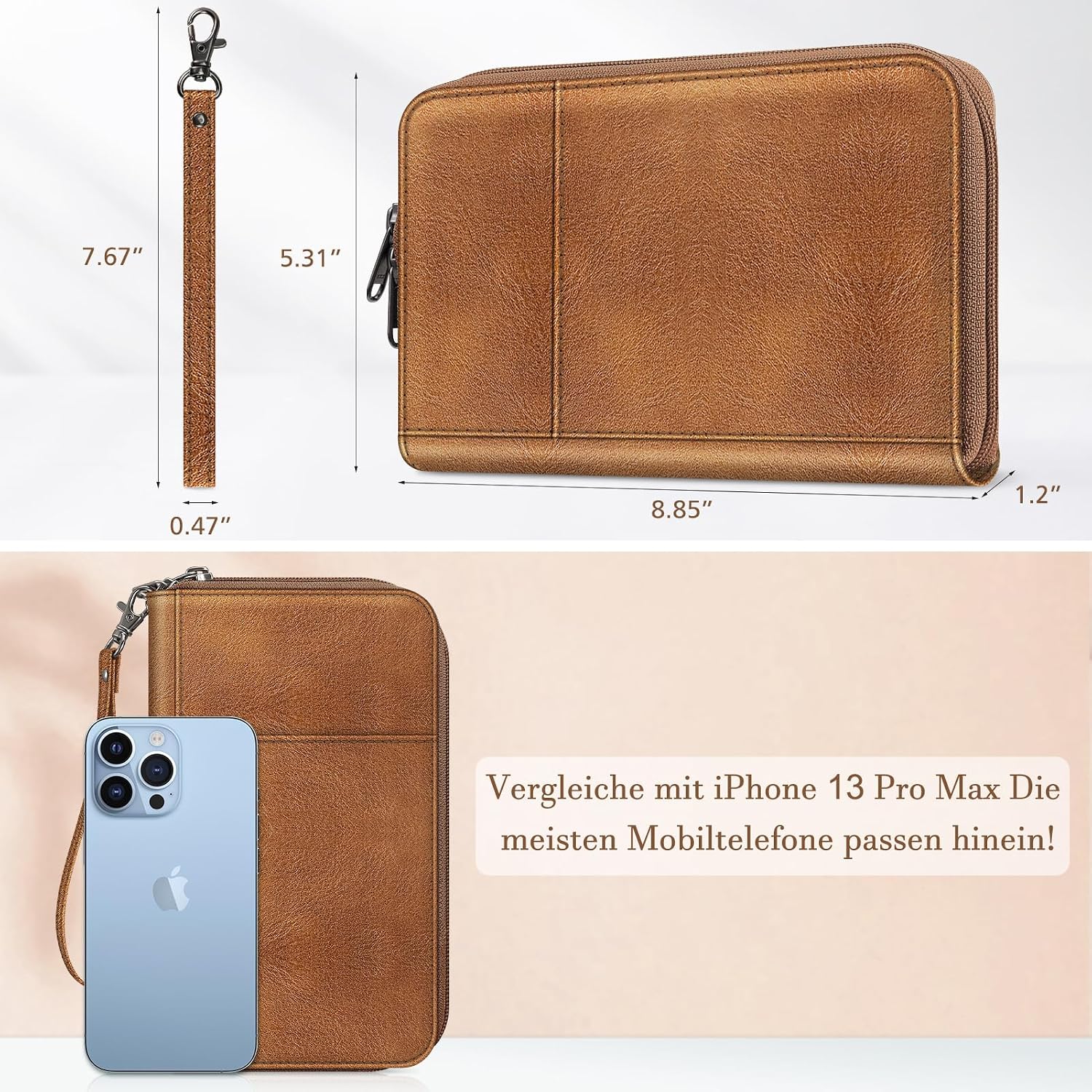 Detalle 2 de FINTIE Reisepass Tasche Reiseorganizer