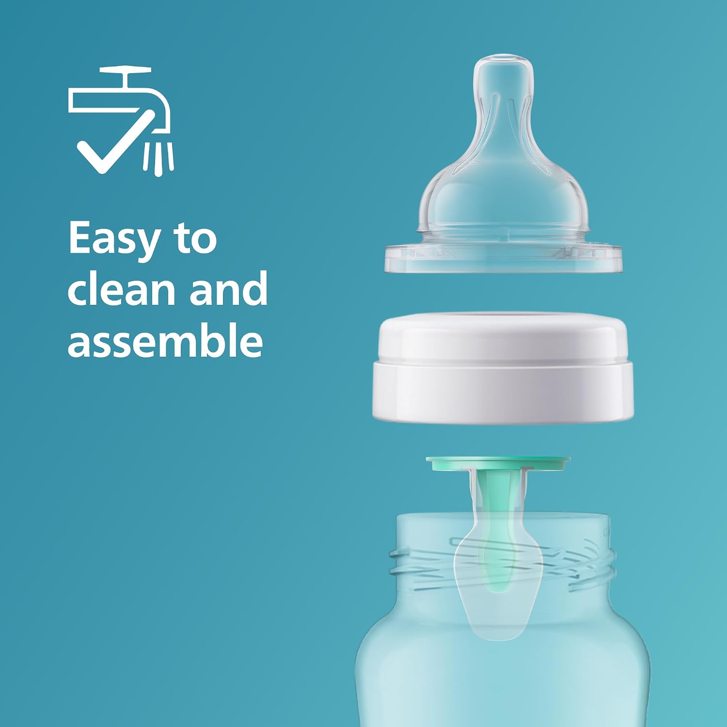 Detalle de Philips Avent SCY763/44 アンチコリック乳首 ミディアムフロー・BPAフリー 4個入り