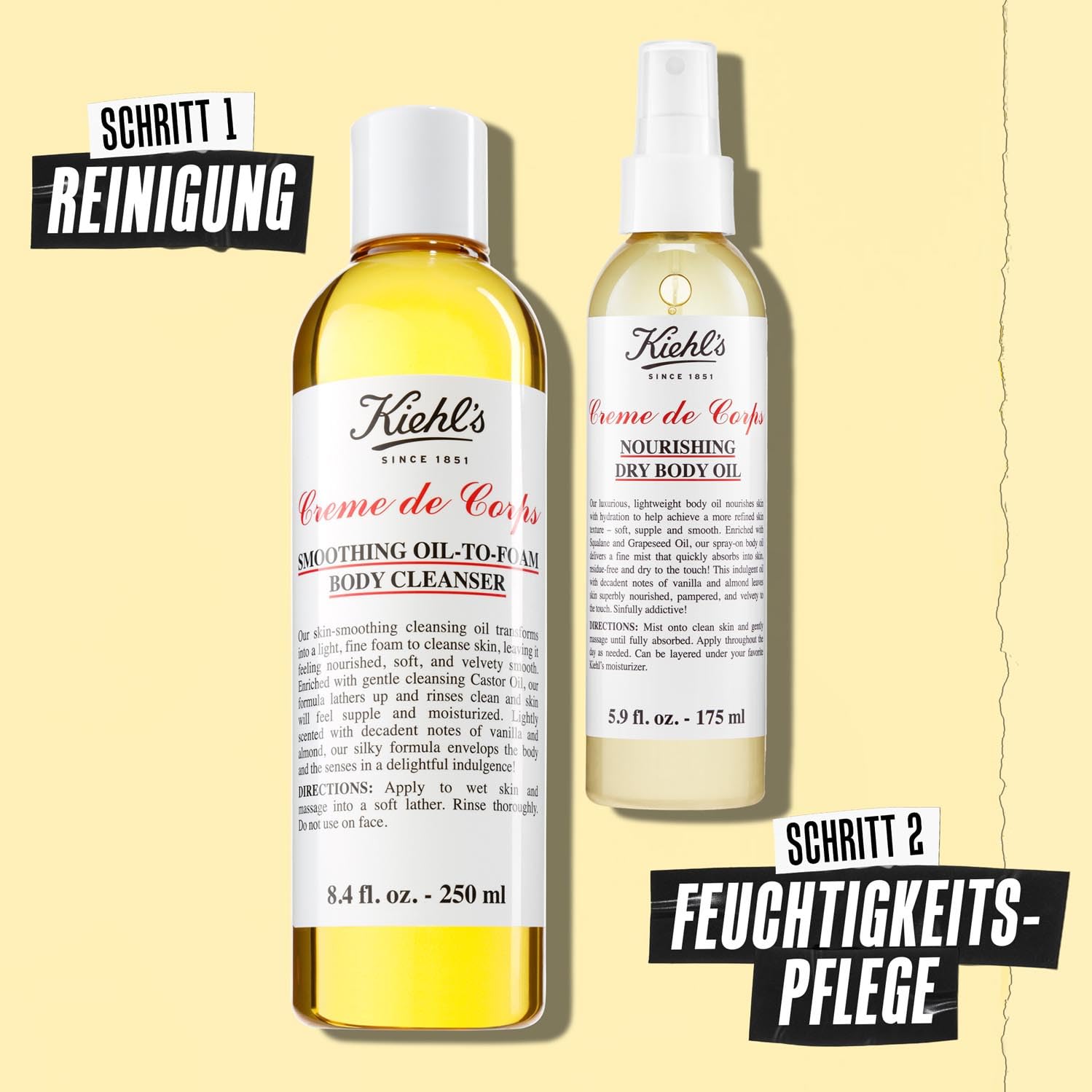 Thumbnail 2 de Kiehl’s Creme de Corps Nourishing Dry Body Oil (75 ml) – leichtes Körperöl für trockene Haut