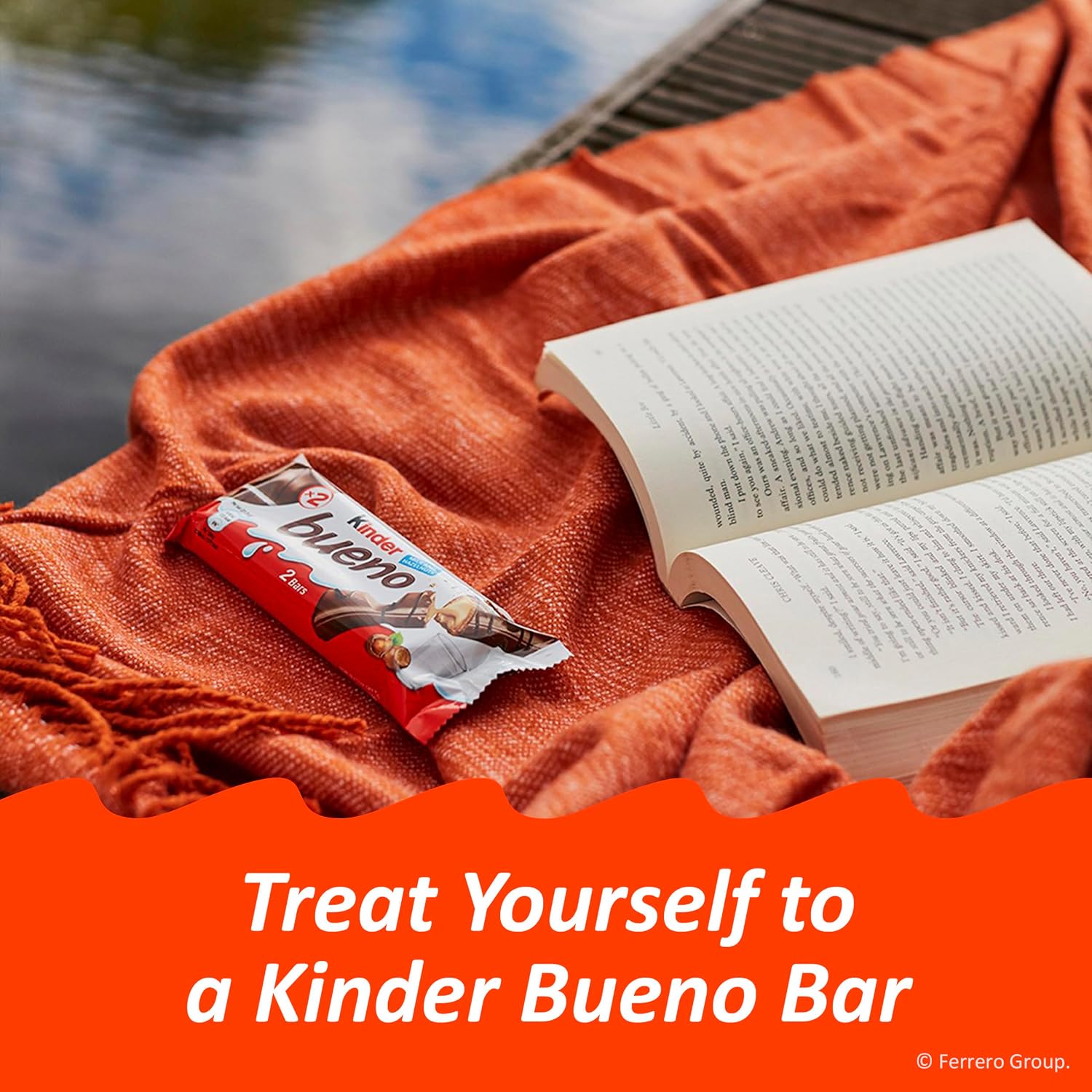 Detalle 1 de Kinder Bueno 10009800552020 Milk Chocolate Bars, 30 Individually Wrapped Packs