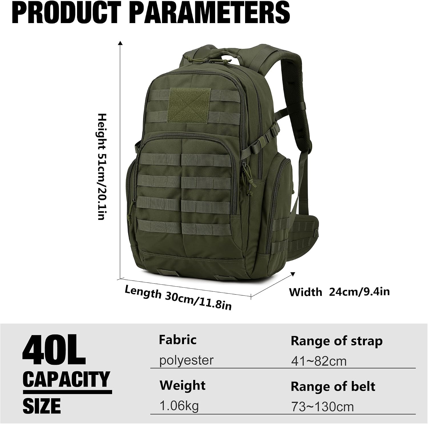 Detalle 2 de Mardingtop 25L/40L Taktischer Rucksack