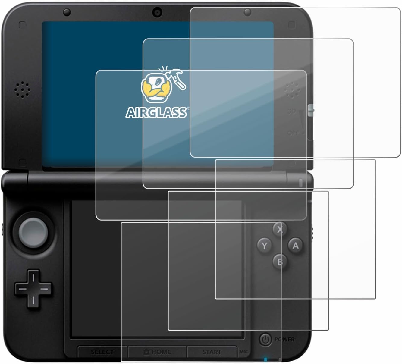 Detalle 2 de BROTECT 3 Stück Schutzglas für Nintendo 3DS XL SPM7800 – Panzerfolie Glas Displayschutz, Kratzfest 9H, Anti-Fingerprint