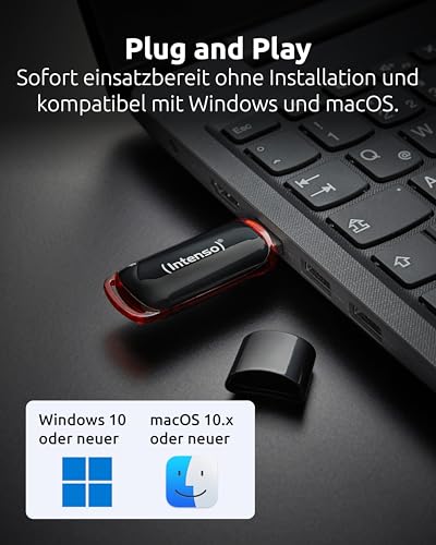 Detalle de Intenso 3511480 – Memoria USB 32 GB (USB 2.0, lectura 28 MB/s, escritura 6,5 MB/s)