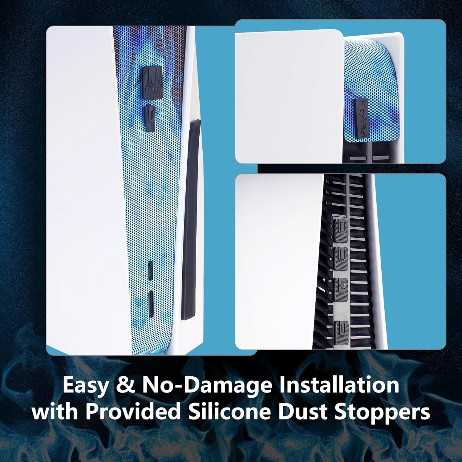 Thumbnail 3 de playvital Dust Filter and Port Plug Set for PS5