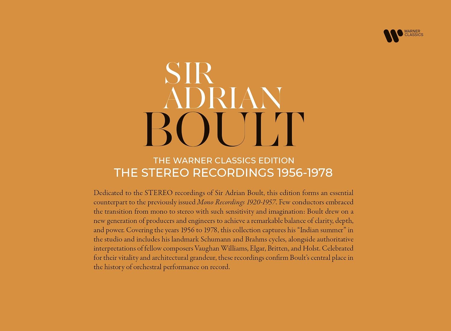 Detalle 1 de Sir Adrian Boult Complete Warner Recordings: Stereo Audio CD, 1956–1978