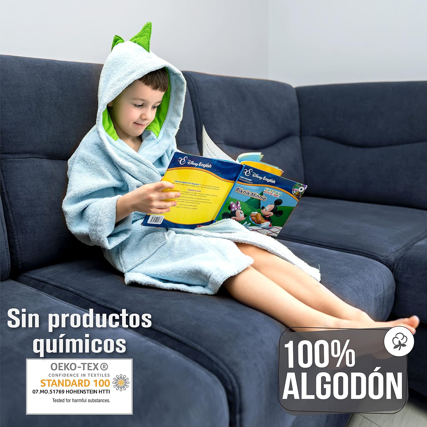 Thumbnail 3 de Twinzen Albornoz Dinosaurio 100% algodón