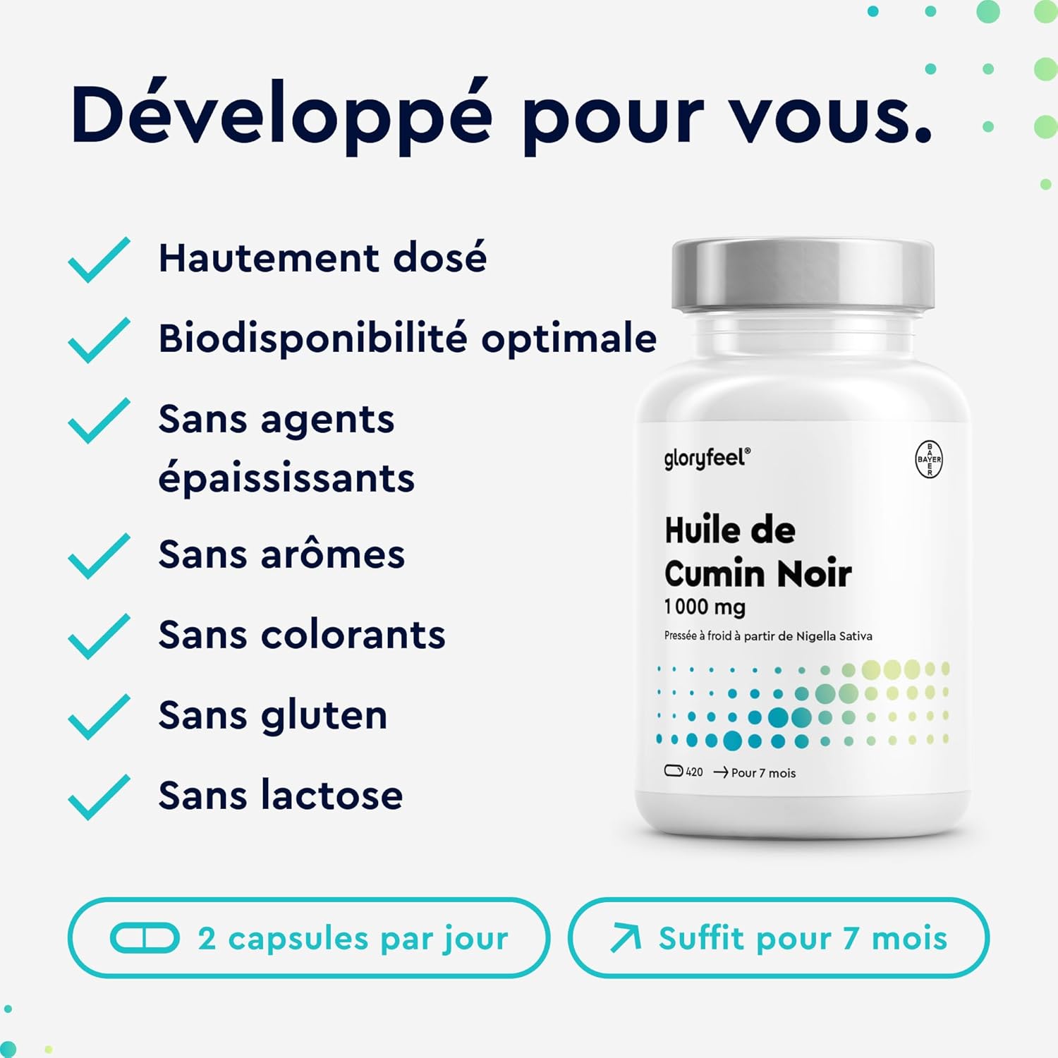 Thumbnail 4 de Huile de Nigelle 1000 mg, 420 capsules