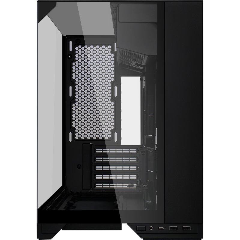 Detalle 2 de Caja PC Lian Li O11 Vision-M Negra Mini-ITX/M-ATX: triple panel de vidrio y flujo de aire optimizado