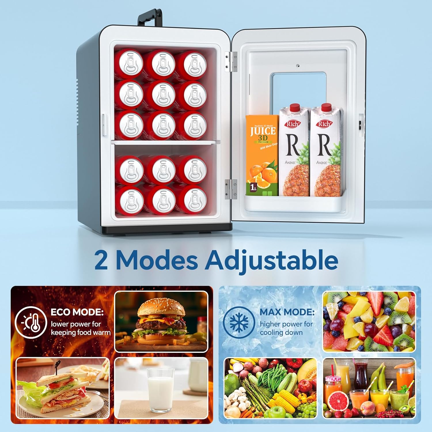 Thumbnail 3 de AIKKU Mini Kühlschrank 2 in 1 15 L