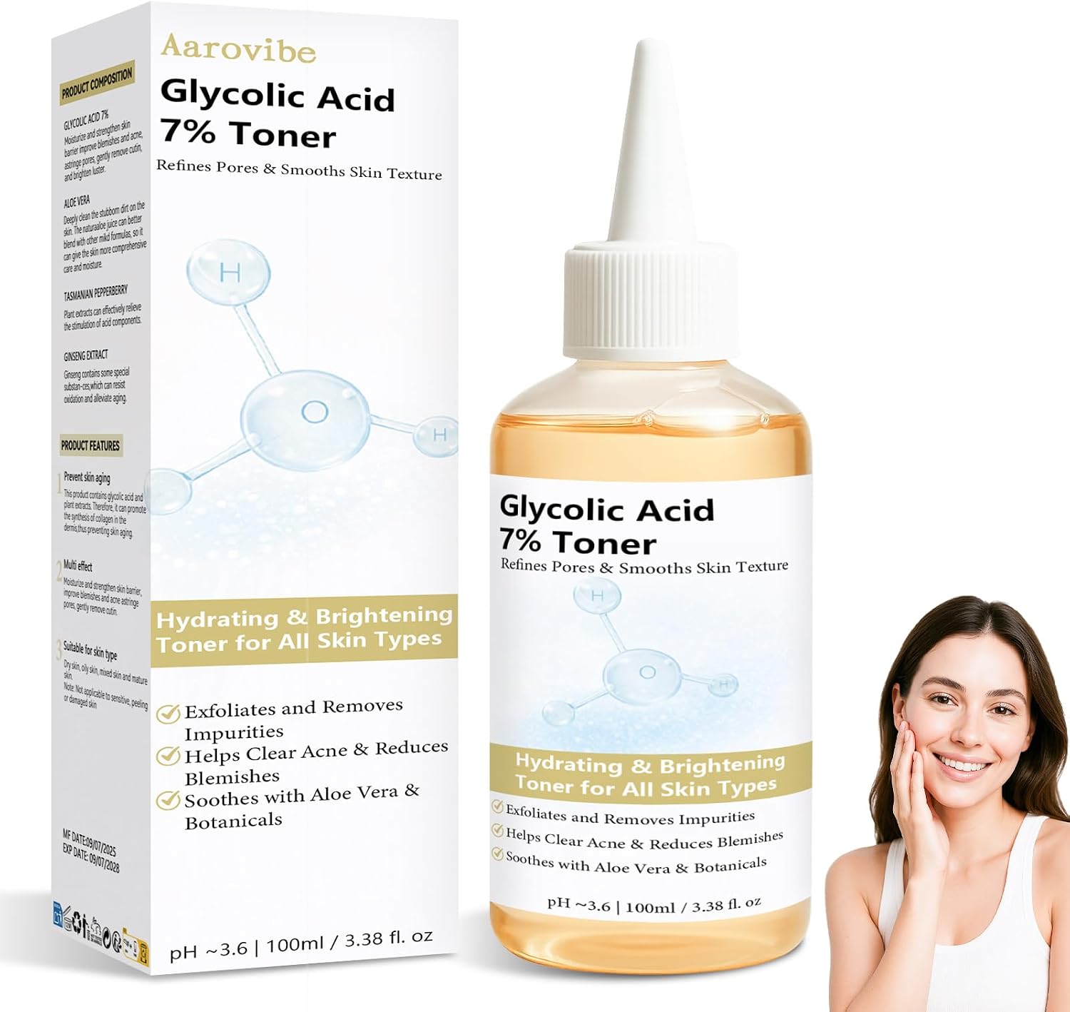 Detalle de Acido Glicolico 7% Tonico Viso 100ml