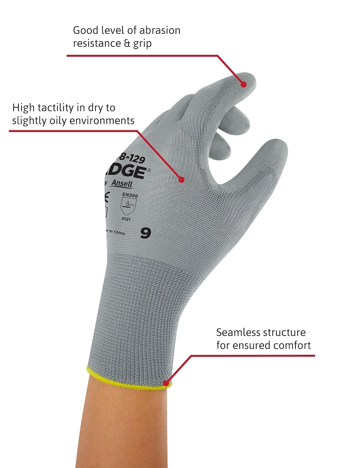 Thumbnail 1 de Ansell EDGE 48-129 gants de travail lavables 12 paires 🧤