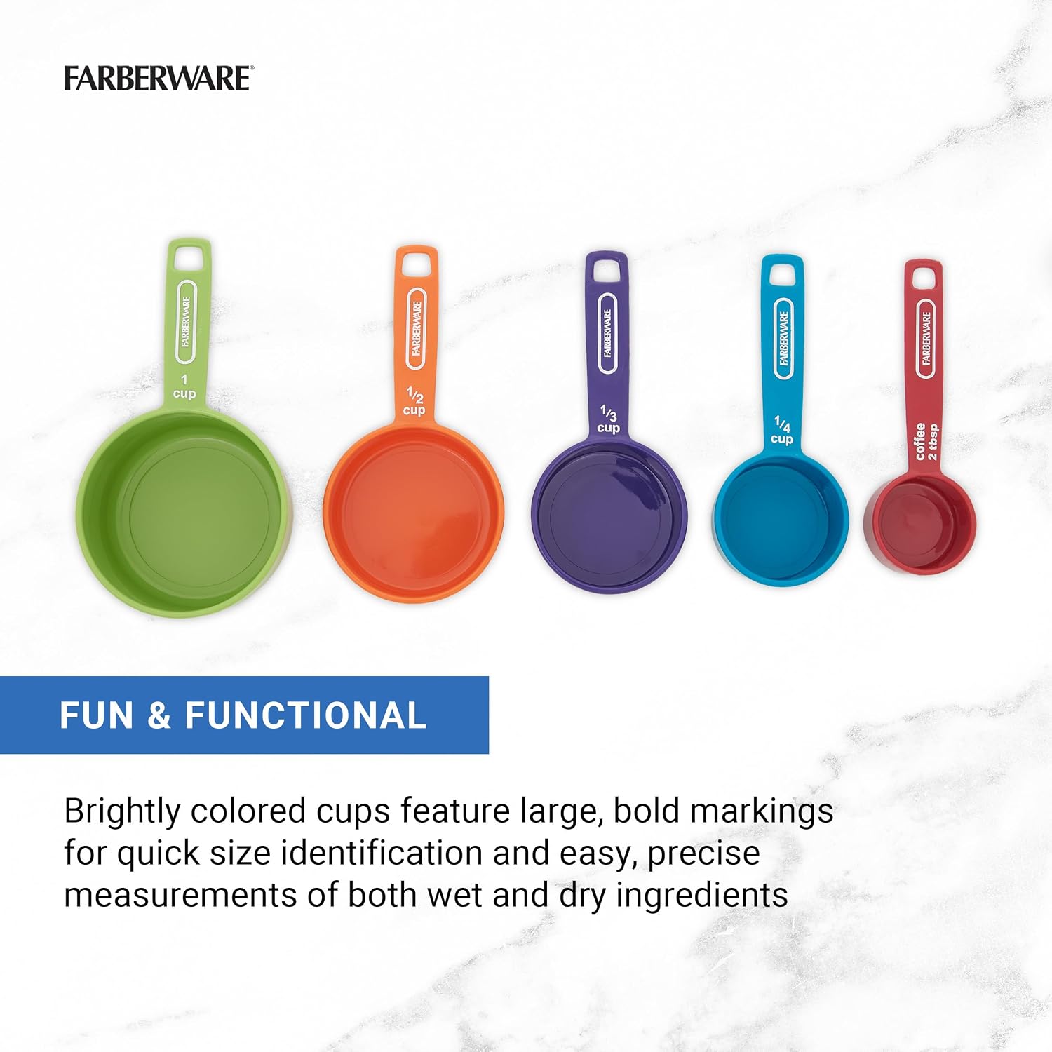 Detalle de FARBERWARE 5-Piece Measuring Cups 📏