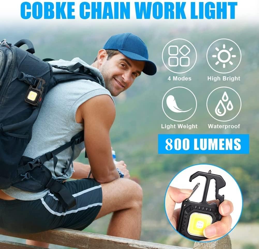 Thumbnail 5 de Flintronic Mini Lampada da Lavoro Portachiavi – 2 Pezzi COB LED 800 Lumen, ricaricabile