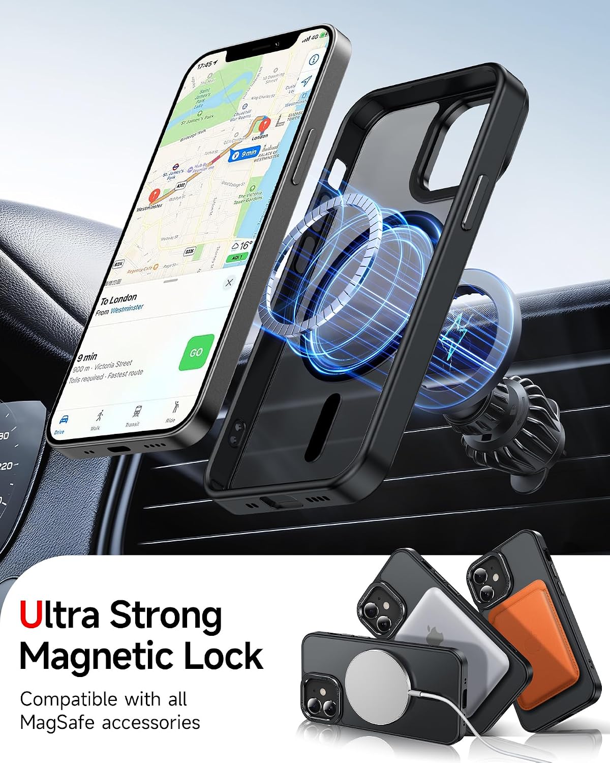 Detalle 2 de LeYi iPhone 13 Mini Case with MagSafe, 2-Pack