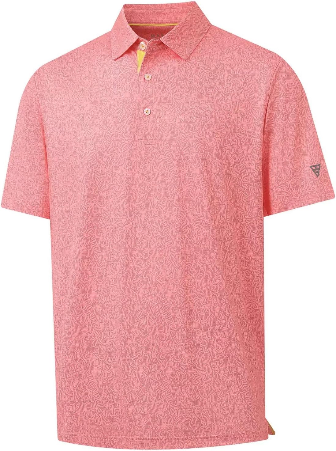 Detalle de M MAELREG Mens Golf Shirt Short Sleeve Dry Fit Print Polo