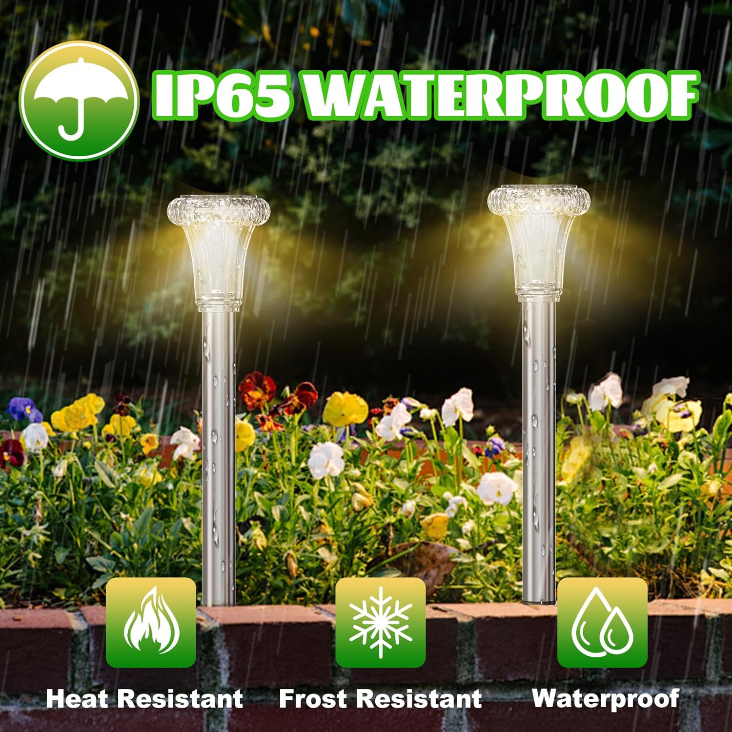 Thumbnail 3 de MUSUNIA Solarleuchten für Balkonkästen – IP65 Edelstahl-Wegleuchten im 6er-Pack, Warmweiß