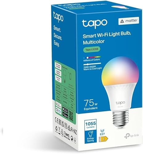 Thumbnail 10 de Tapo L535E: Bombilla inteligente multicolor de 1055 lúmenes, regulable 2500–6500K, compatible con Matter, Alexa y Google