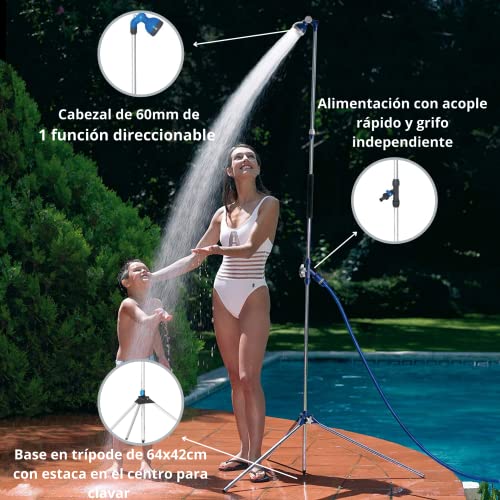 Thumbnail 6 de Riegolux 973809 Ducha con Trípode de Exterior, 3 Secciones, 135–218 cm