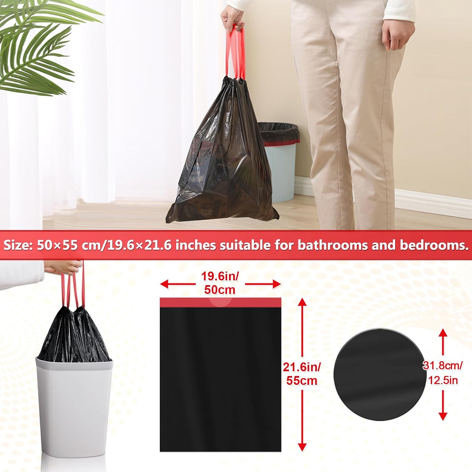 Thumbnail 4 de QILERR Bin Bags 20L Thick Drawstring