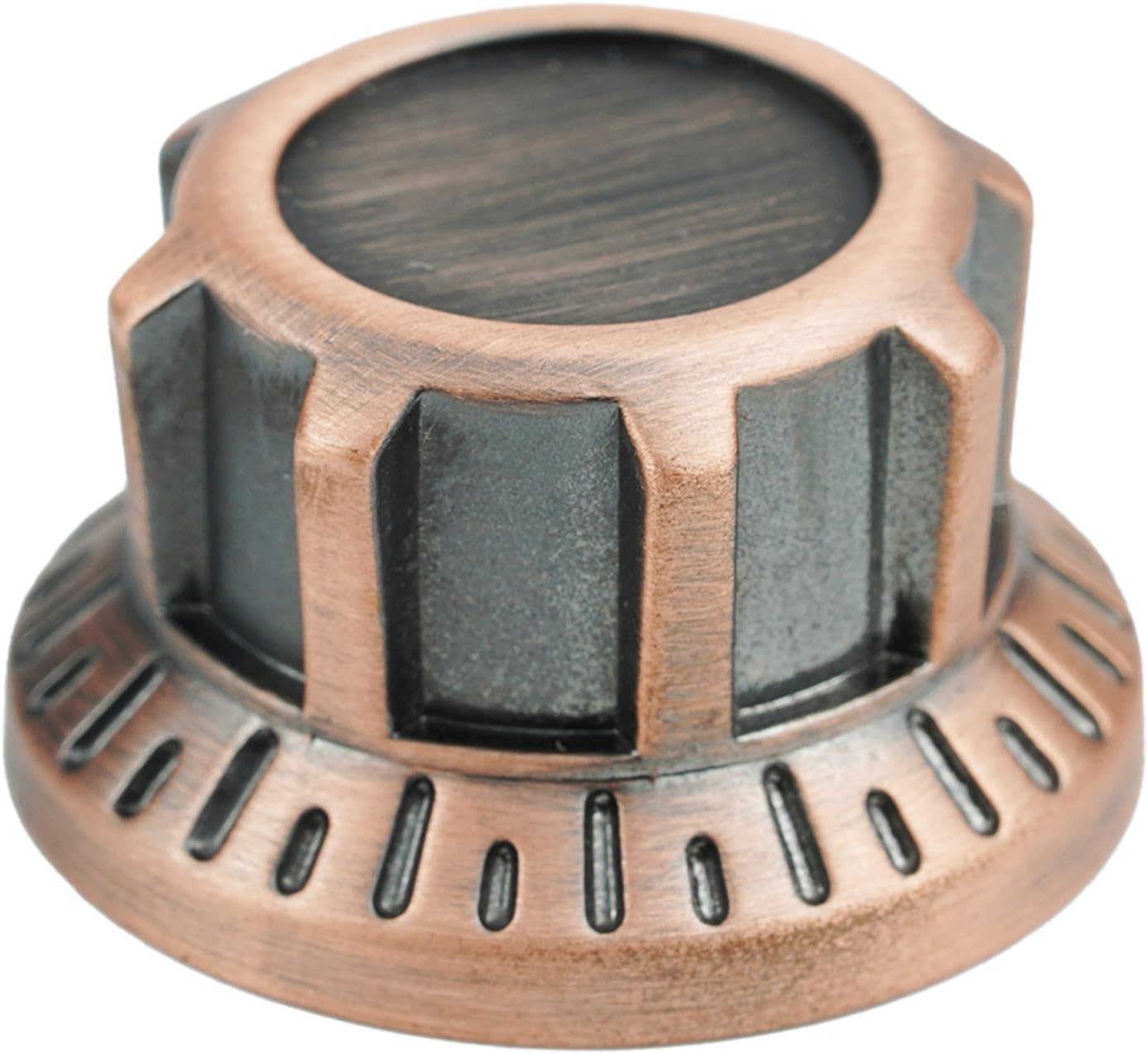 Detalle 1 de Guyker NKB-007 Guitar Control Knobs, 3-Piece Brass Top Hat Set, Bronze