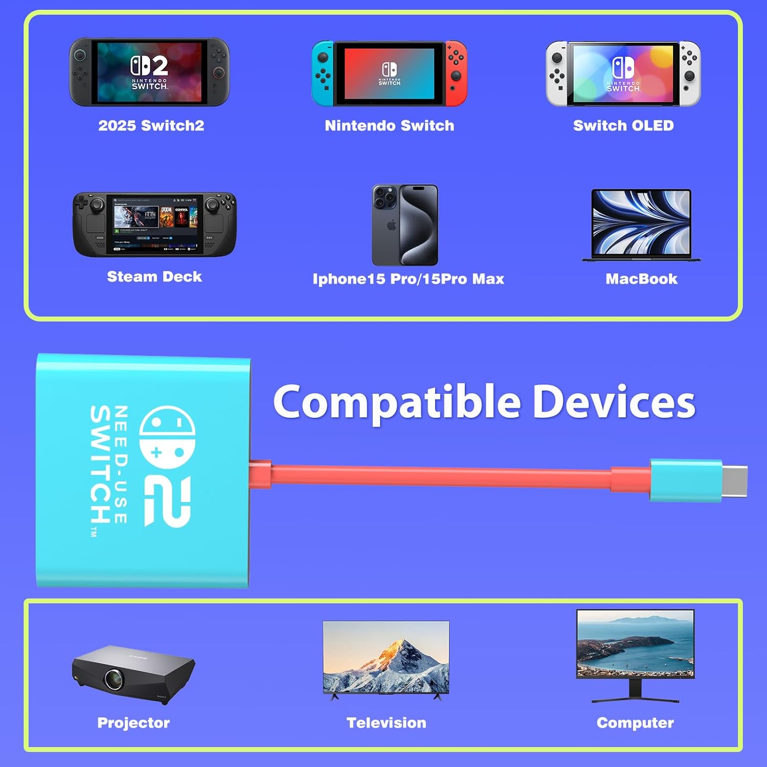 Thumbnail 6 de PURBHE Docking Station USB-C to HDMI Adapter 4K60