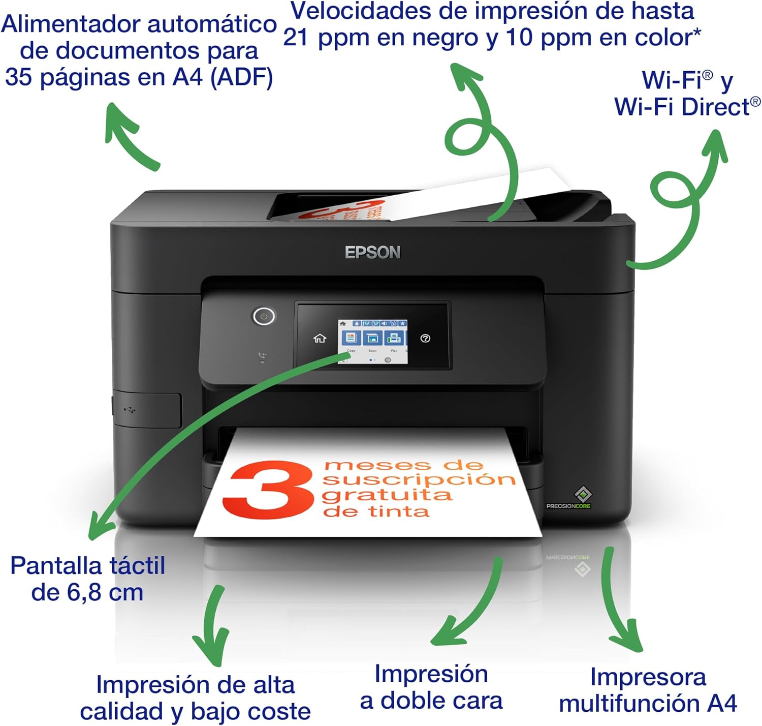 Detalle 2 de WorkForce Pro WF-3820DWF Impresora multifunción A4 con Wi-Fi 🖨