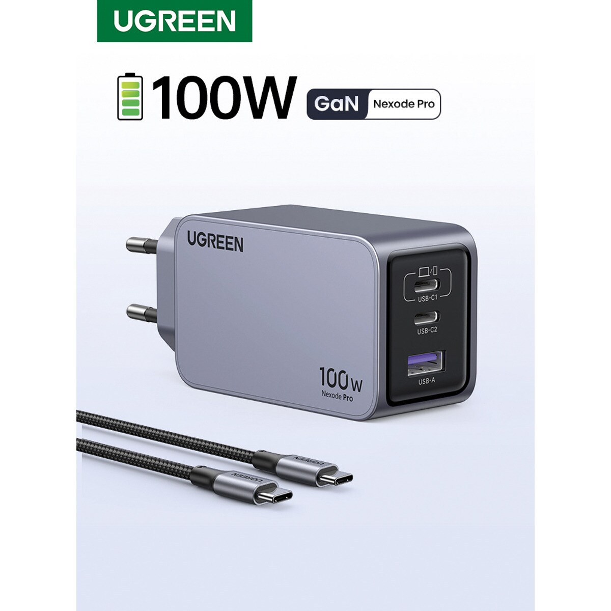 Thumbnail 1 de UGREEN Nexode Pro 100W Cargador USB-C, 3 puertos 📱