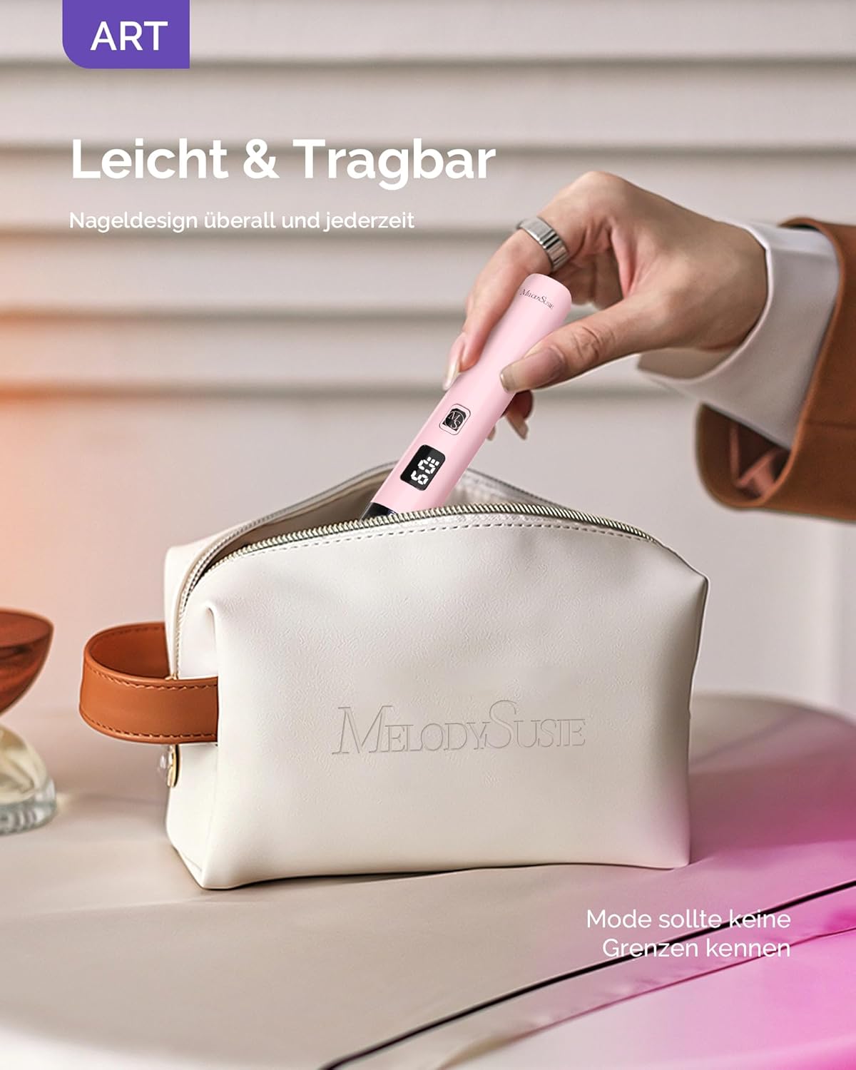 Thumbnail 6 de MelodySusie UV-Lampe für Gelnägel ART01R – mini, wiederaufladbar und mit 2 Timern