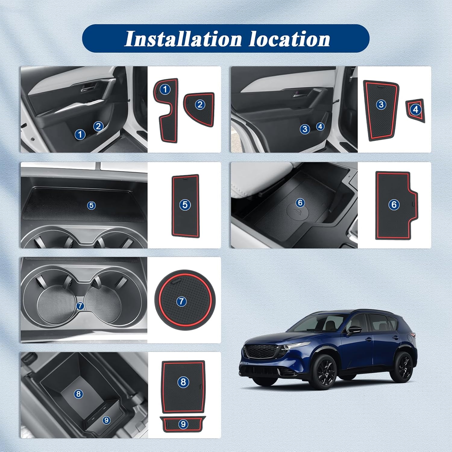 Detalle 2 de BIBIBO car interior mats, 14-piece set