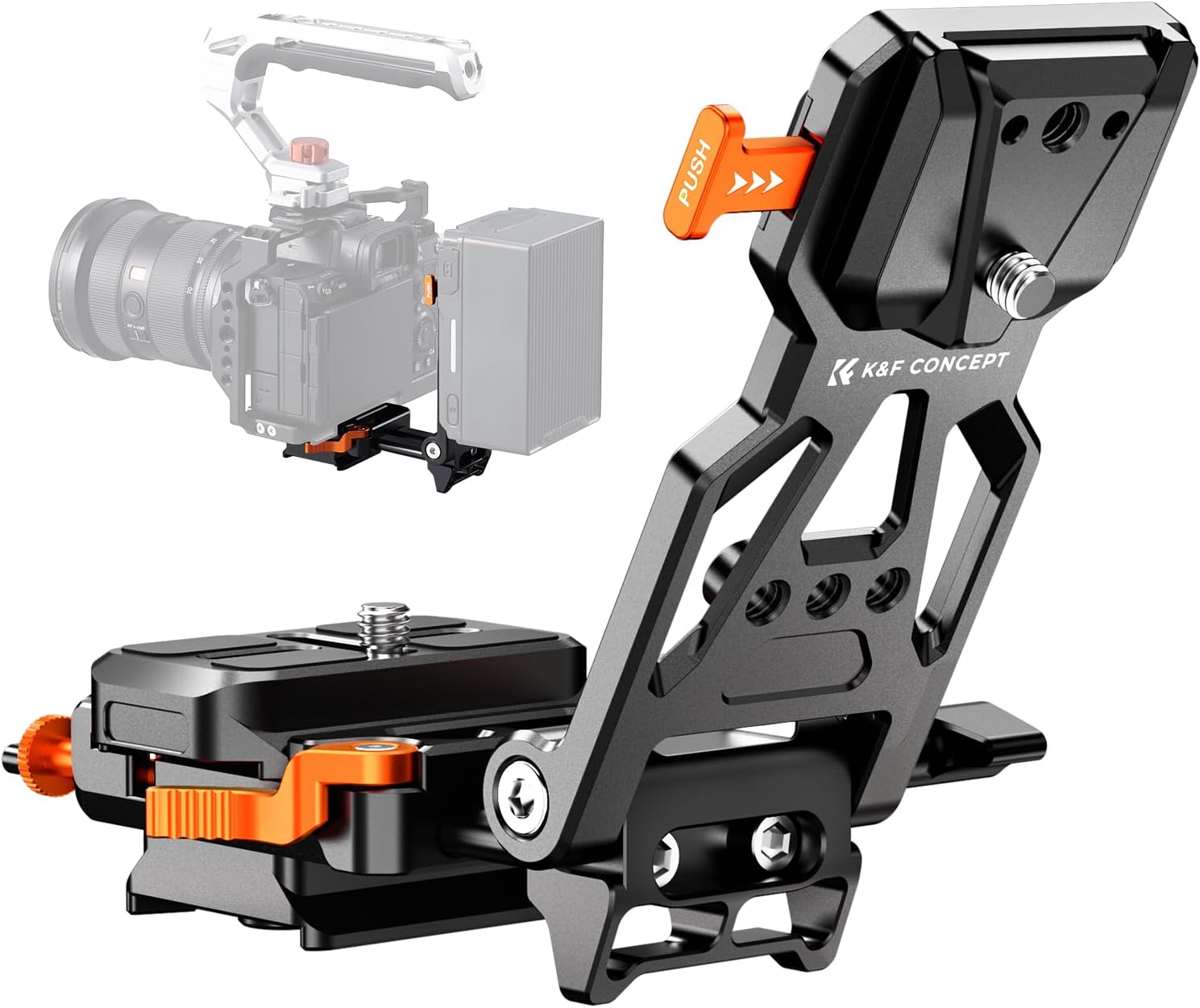 Detalle de K&F Concept V-Mount Battery Plate with Arca-Type Clamp