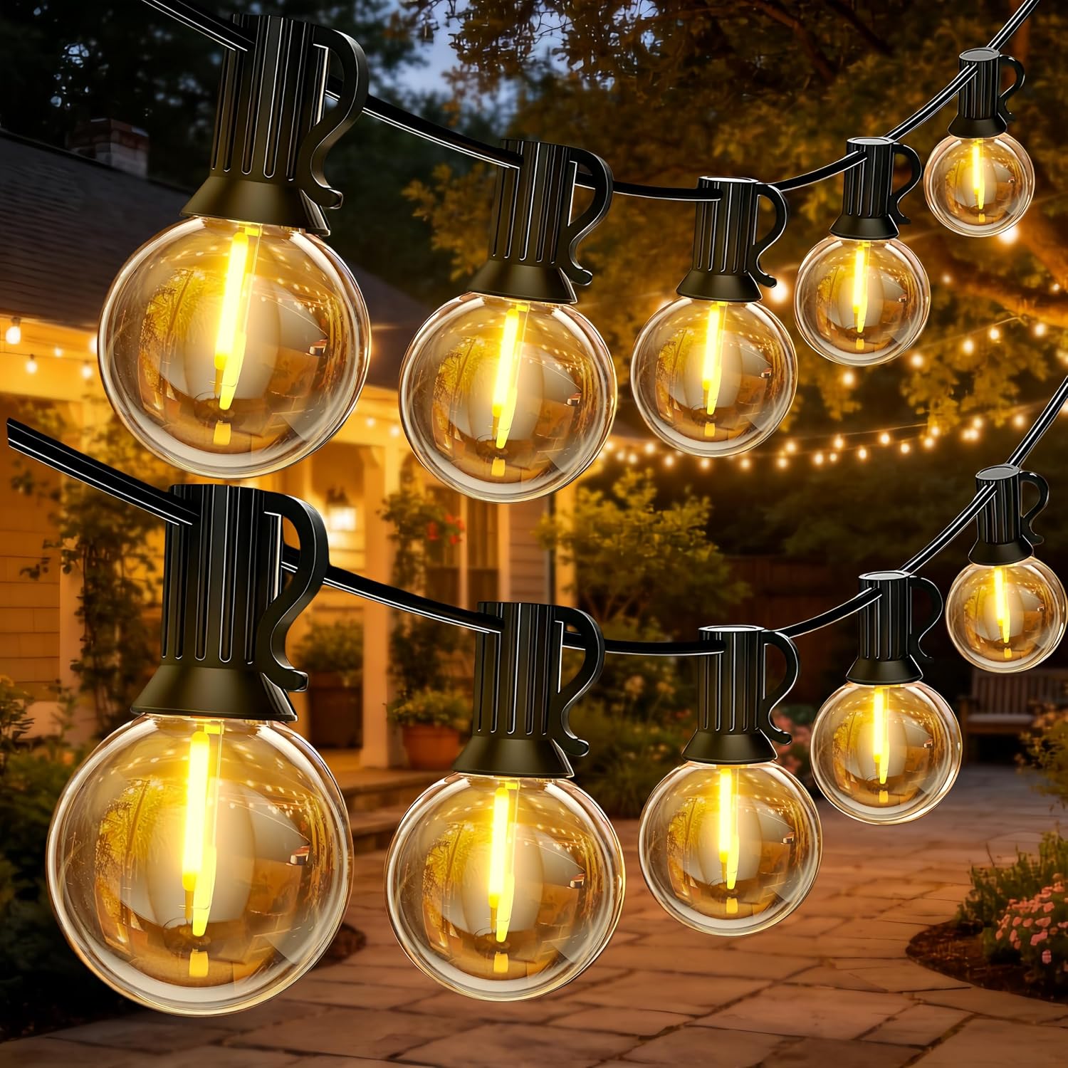 Detalle de LaPitio Guirlande lumineuse extérieure 30m IP45: incassable, étanche et connexion bout à bout