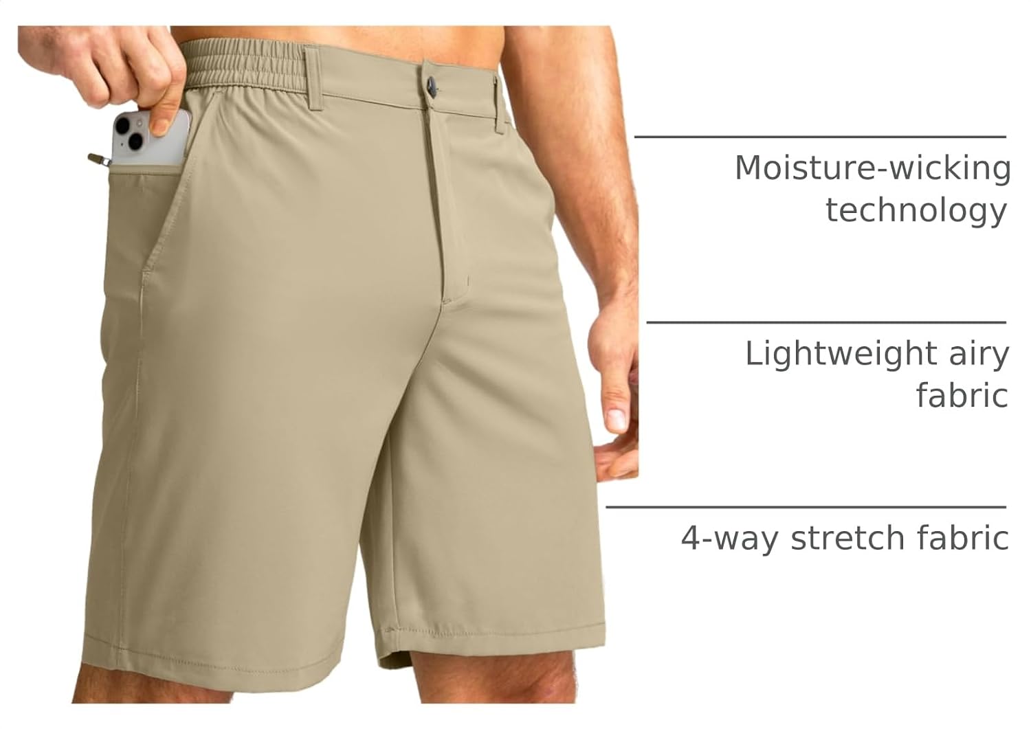 Detalle 2 de Men's Golf Shorts 9-Inch Inseam