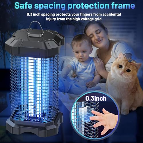Detalle de Jawlark Lámpara Antimosquitos 4200V 18W: Mata Mosquitos Eléctrico para Interior y Exterior