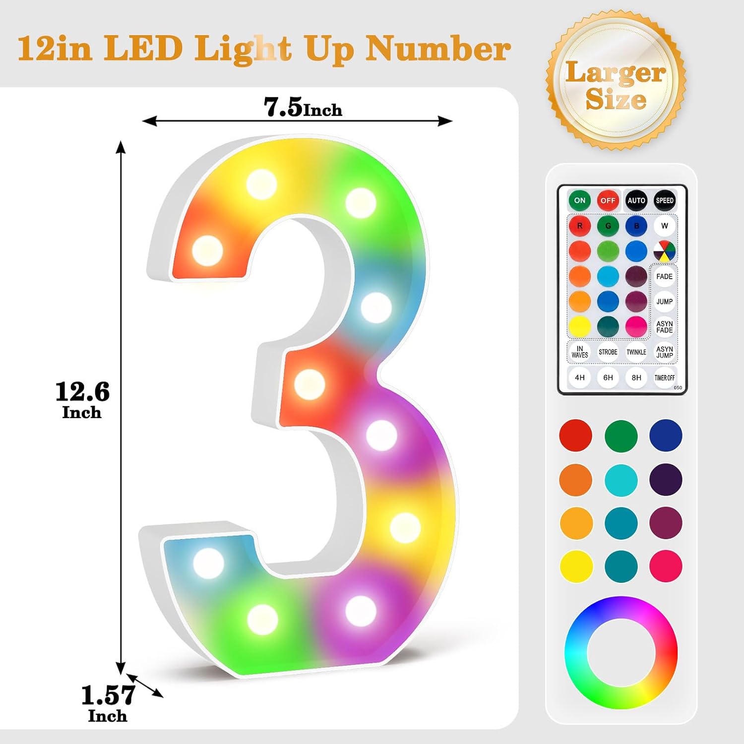 Detalle de Marquee Number Light, 12.6-Inch