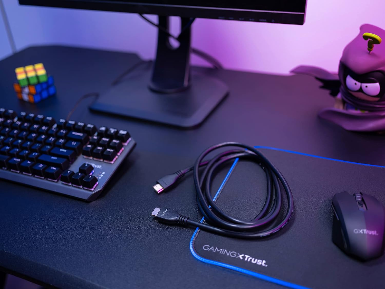 Detalle de Trust Gaming GXT 731 Ruza: Ultraschnelles HDMI 2.1-Kabel (1,8 m) für Next-Gen-Konsolen und PC