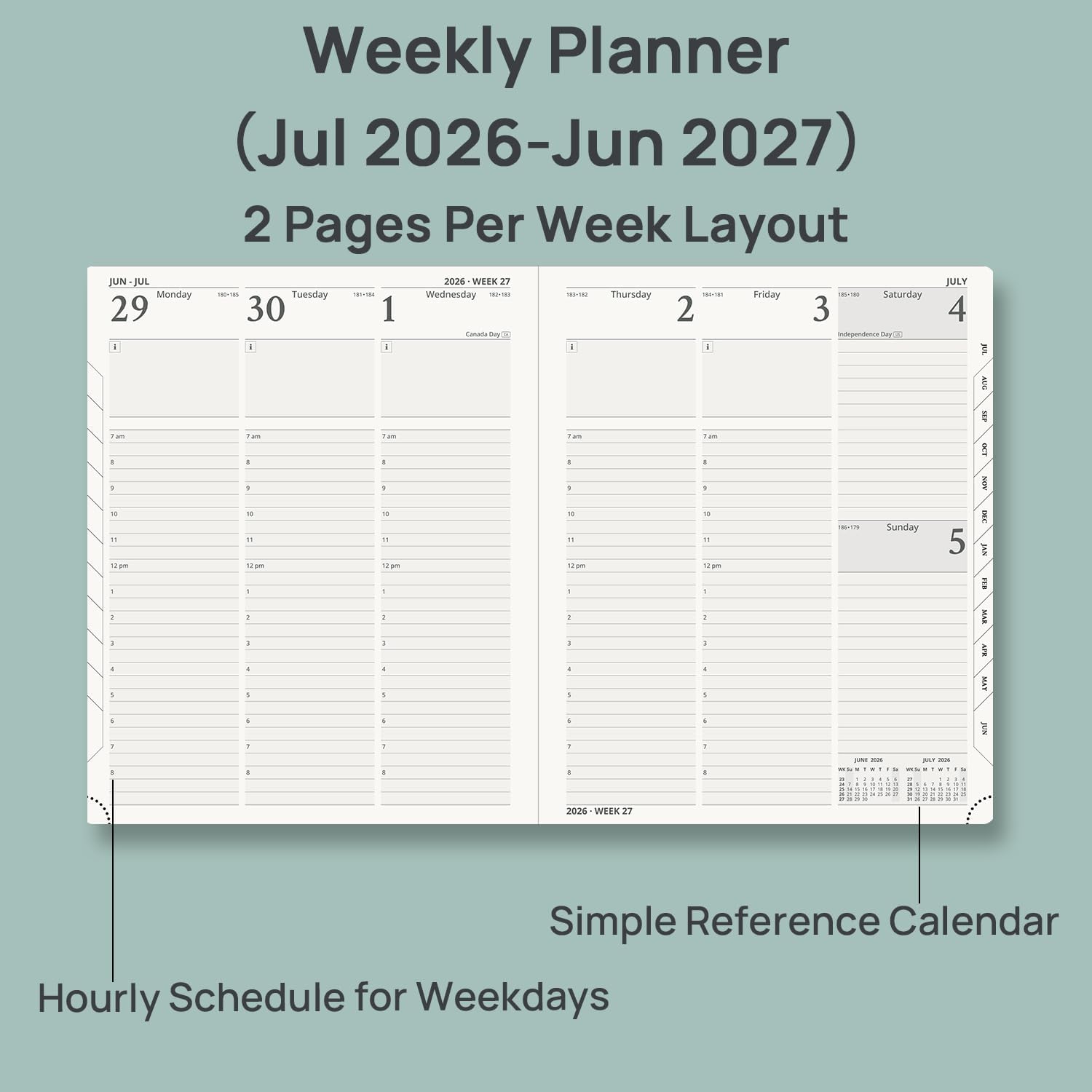 Detalle de POPRUN Academic Planner, 8.5 x 10.5 inches