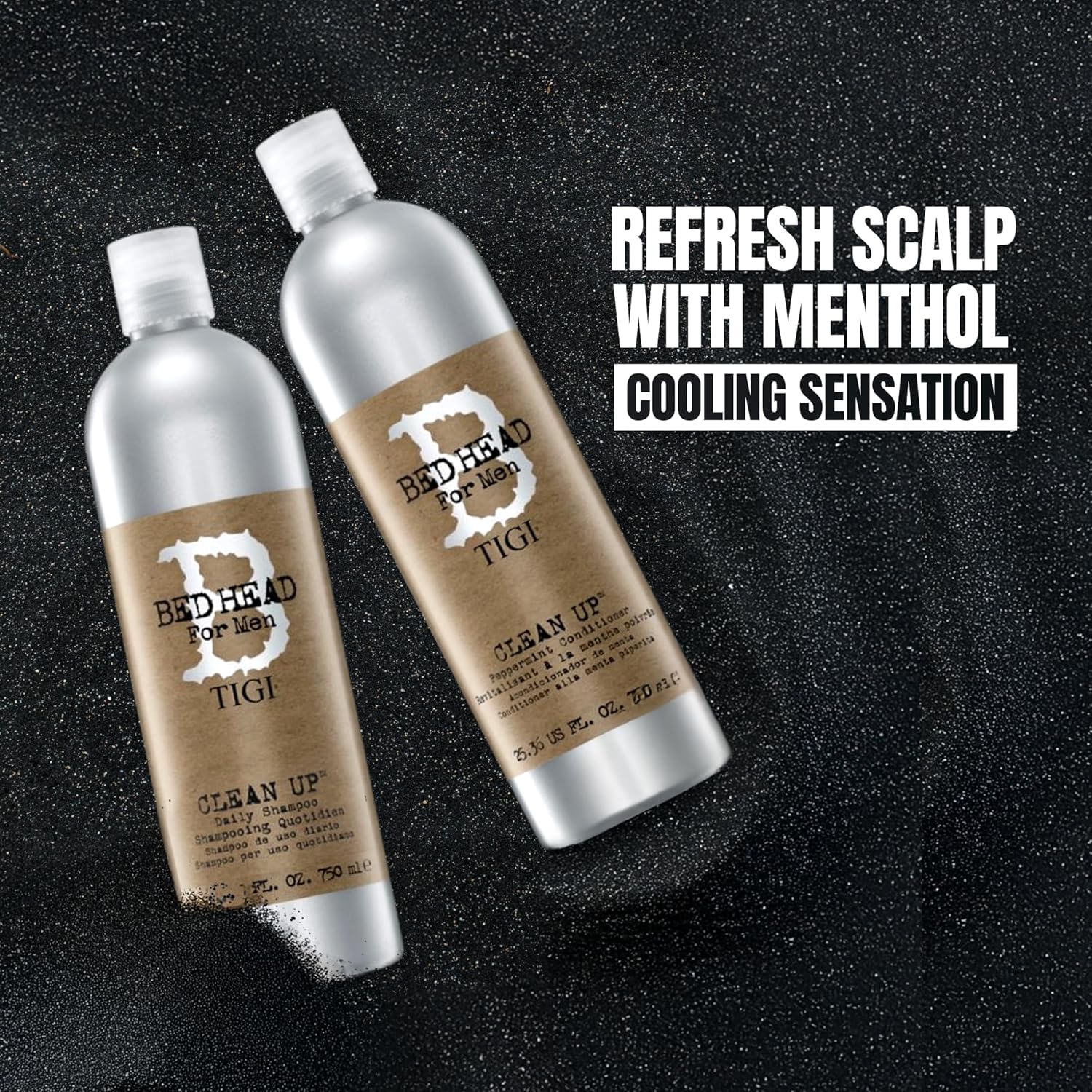 Detalle 2 de Bed Head for Men Clean Up Shampoo – 750 ml für normales Haar