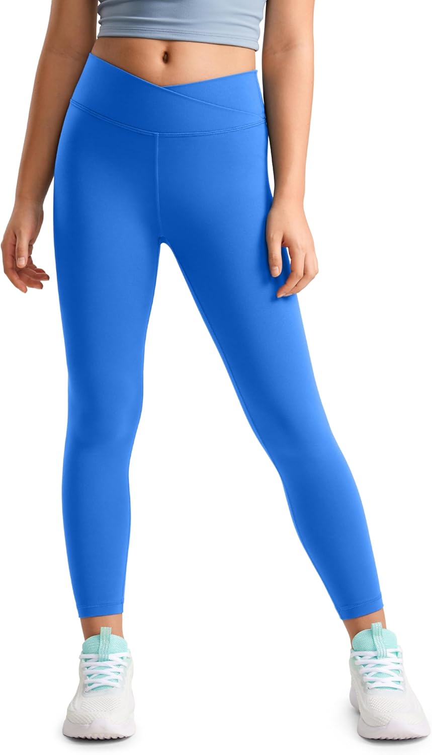 CRZ YOGA Filles Butterluxe legging athlétique croisé taille haute à V, pour yoga, sport et danse