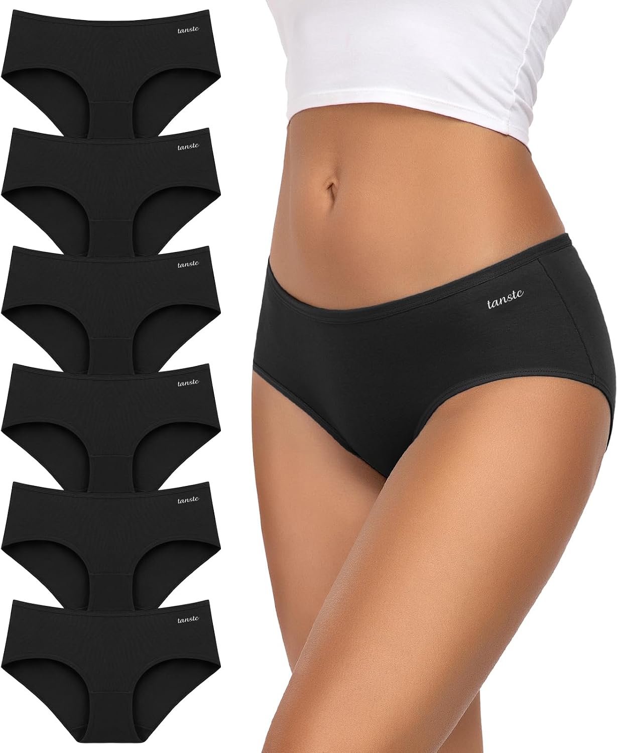 Detalle de TANSTC Mutande Culotte Donna Cotone Confezione 6