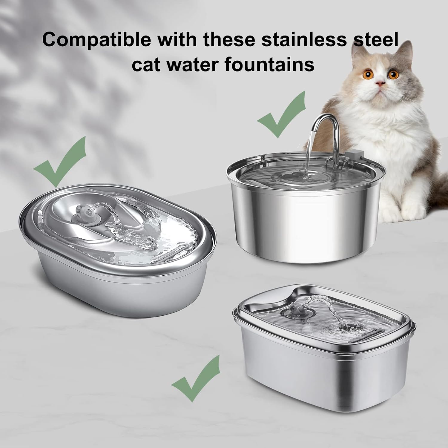 Detalle 2 de Cirfifth 8 Filters with 8 Sponges Cat Fountain Replacement Filters