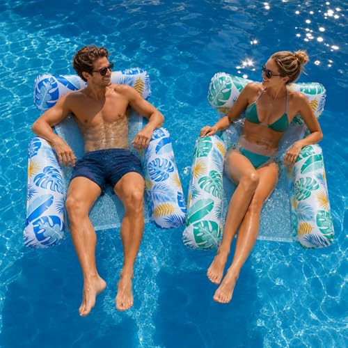 Detalle 2 de Bouée Piscine Mennitr XL – Matelas gonflable 4 en 1 (2 Pièces) pour Hammac et Chaise flottante