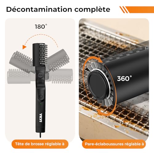 Detalle de YKYI Brosse Barbecue Électrique sans Fil: nettoyage puissant et polyvalent pour grilles