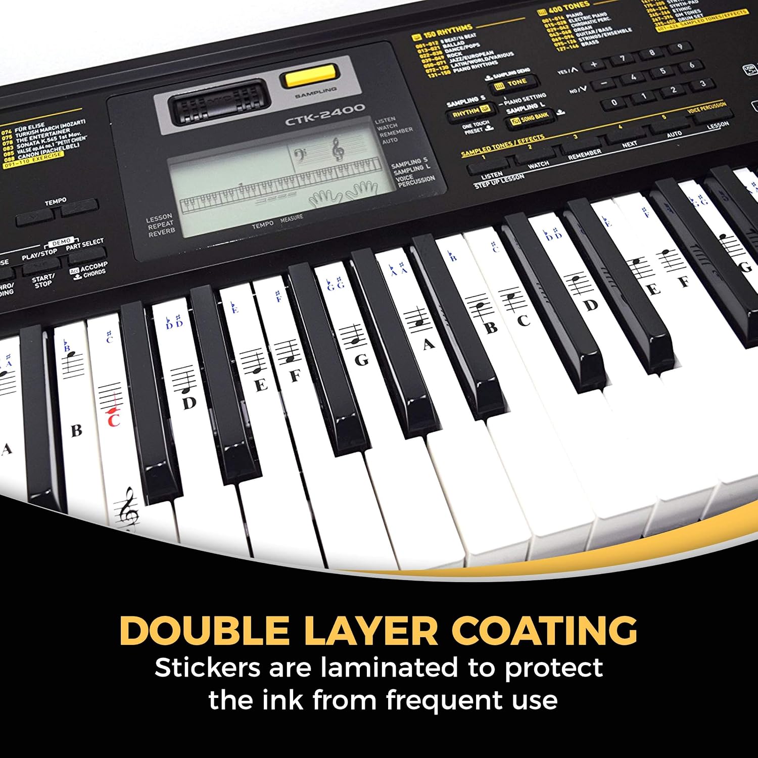 Thumbnail 4 de QMG Piano Note Stickers, Transparent Vinyl