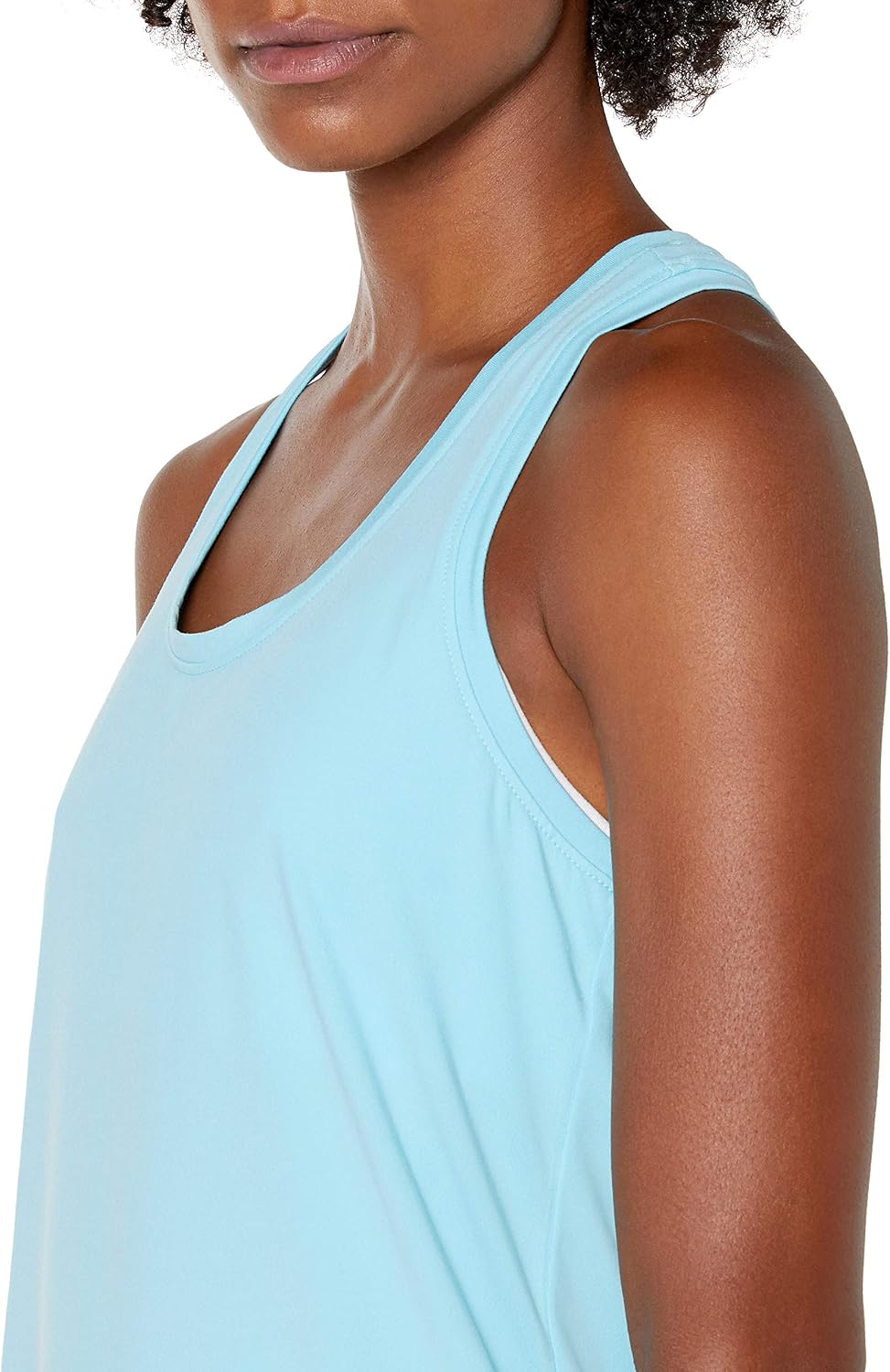 Detalle de Amazon Essentials Women's Active Quick Dry Tech Stretch Racerback Scoop Neck Tank Top, Multipacks